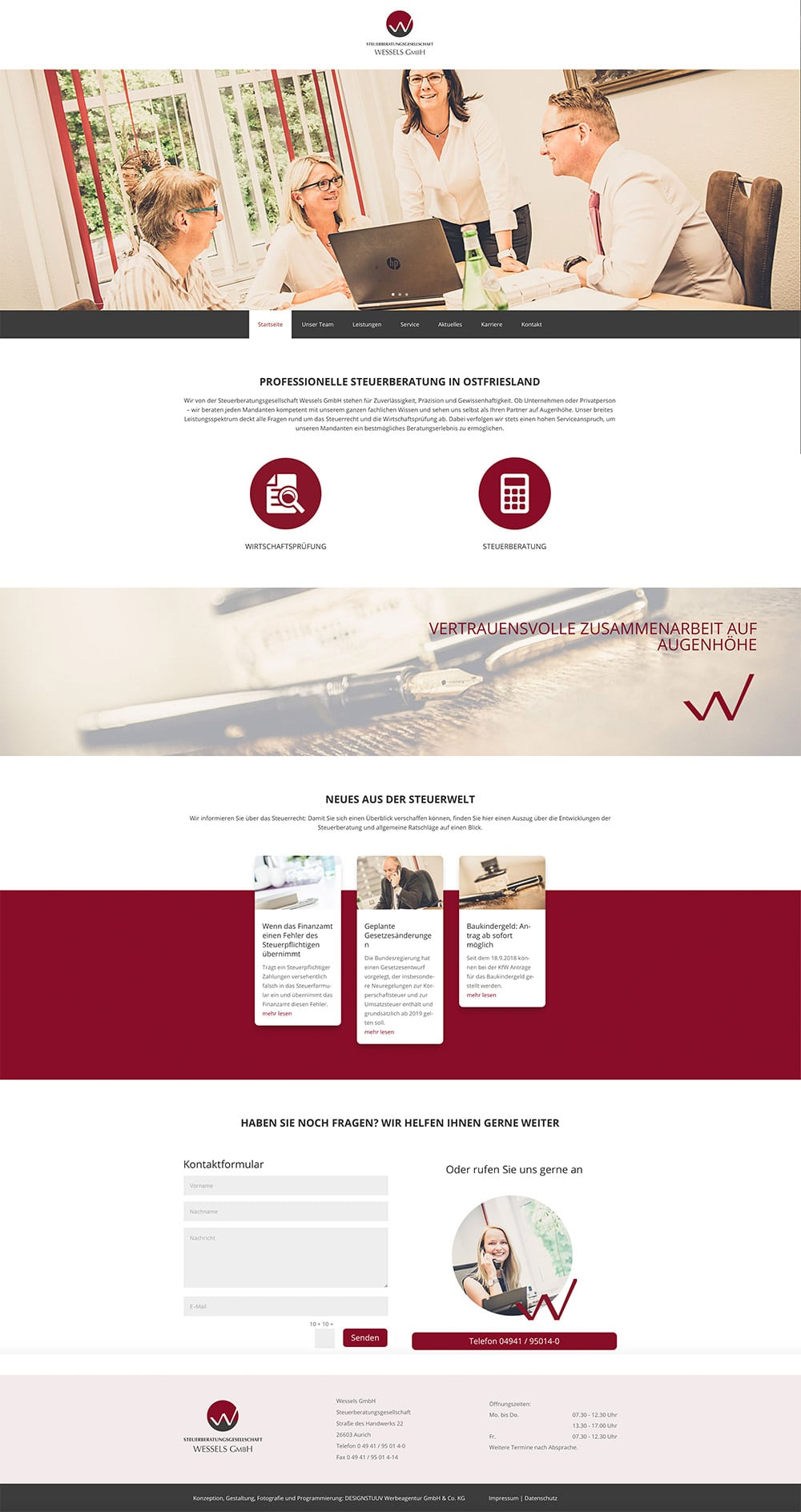 DESIGNSTUUV Werbeagentur GmbH & Co. KG | Aurich | Ostfriesland | Steuerberatungsgesellschaft Wessels GmbH