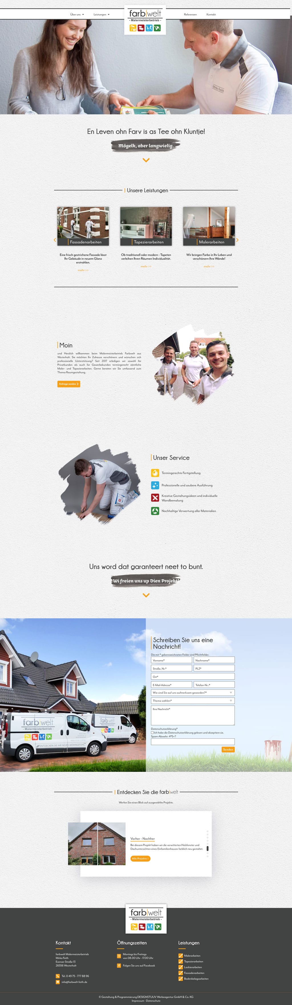 Designstuuv Referenzen farbwelt feith website desktop
