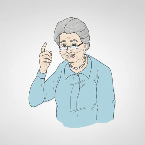 Illustration ältere Dame