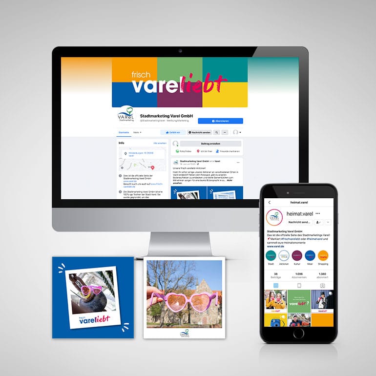 Designstuuv Referenzen Stadtmarketing Varel Social Media