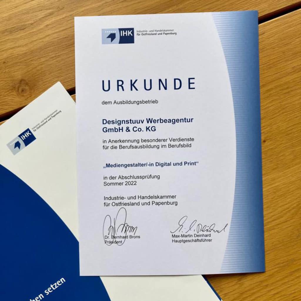 IHK-Ehrung als herausragender Ausbildungsbetrieb (3 von 10)