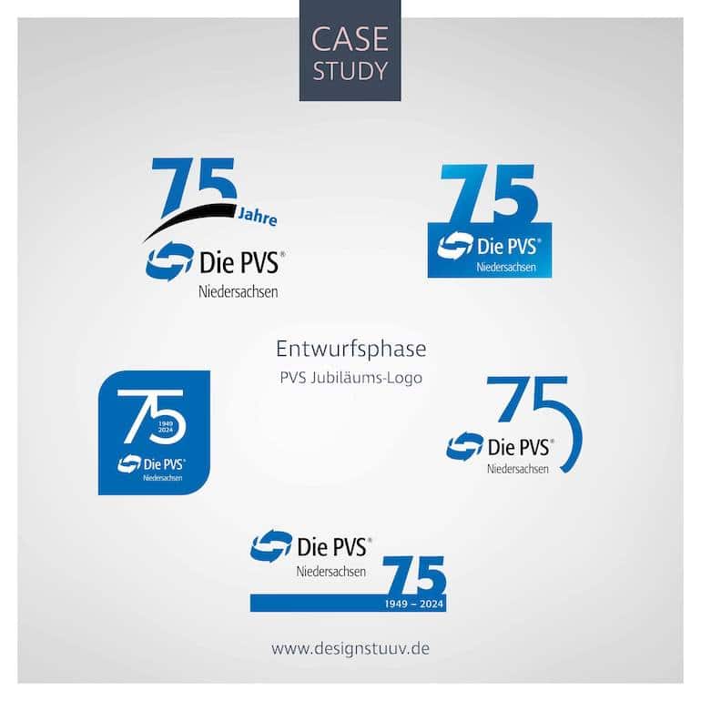 03 designstuuv werbeagentur case study pvs jubiläumskampagne logo 75 Jahre 01